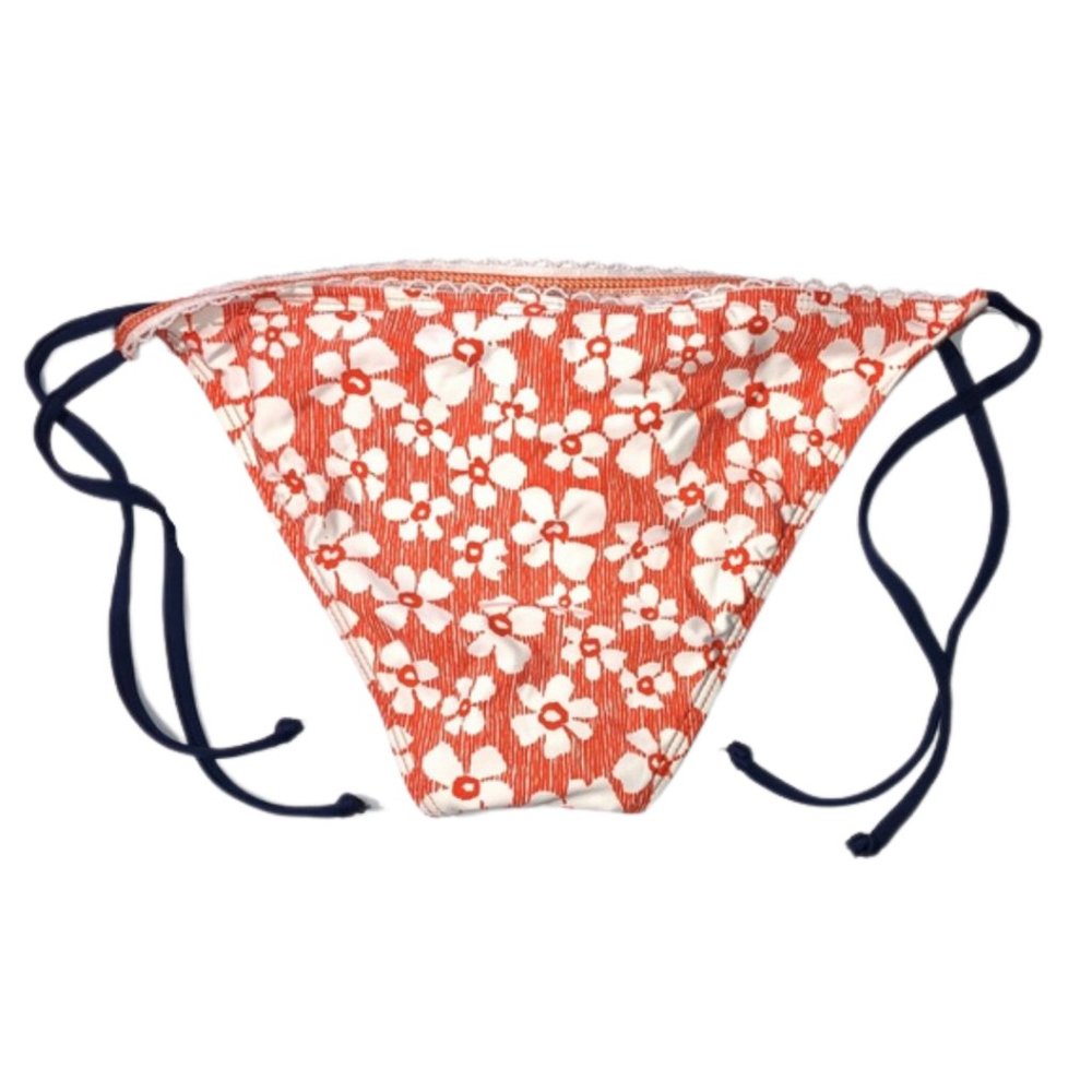 Splendid Orange and White Floral Bikini Bottoms - Picture 2 of 6